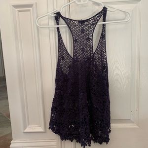 Blue Flower Tank Top